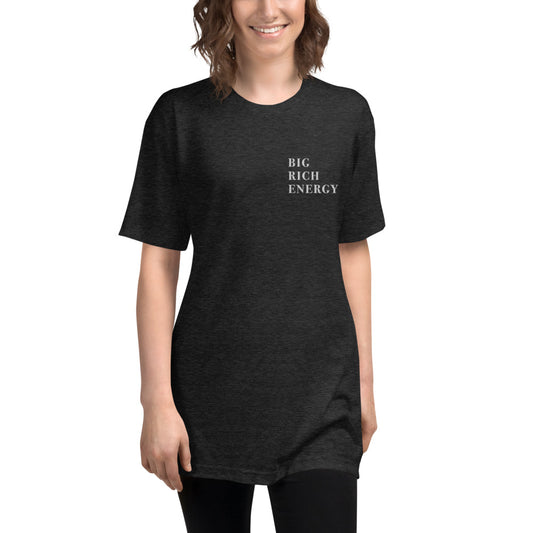 So Much Big Rich Energy Tri-Blend Track Shirt